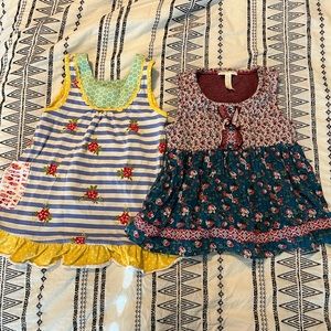 2 Matilda Jane tunics/dresses. Size 4.